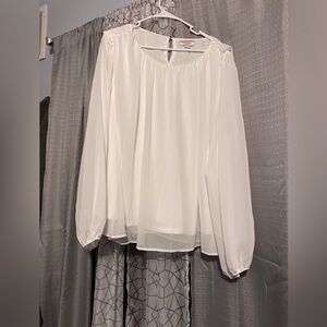 Pure White Sheer Top